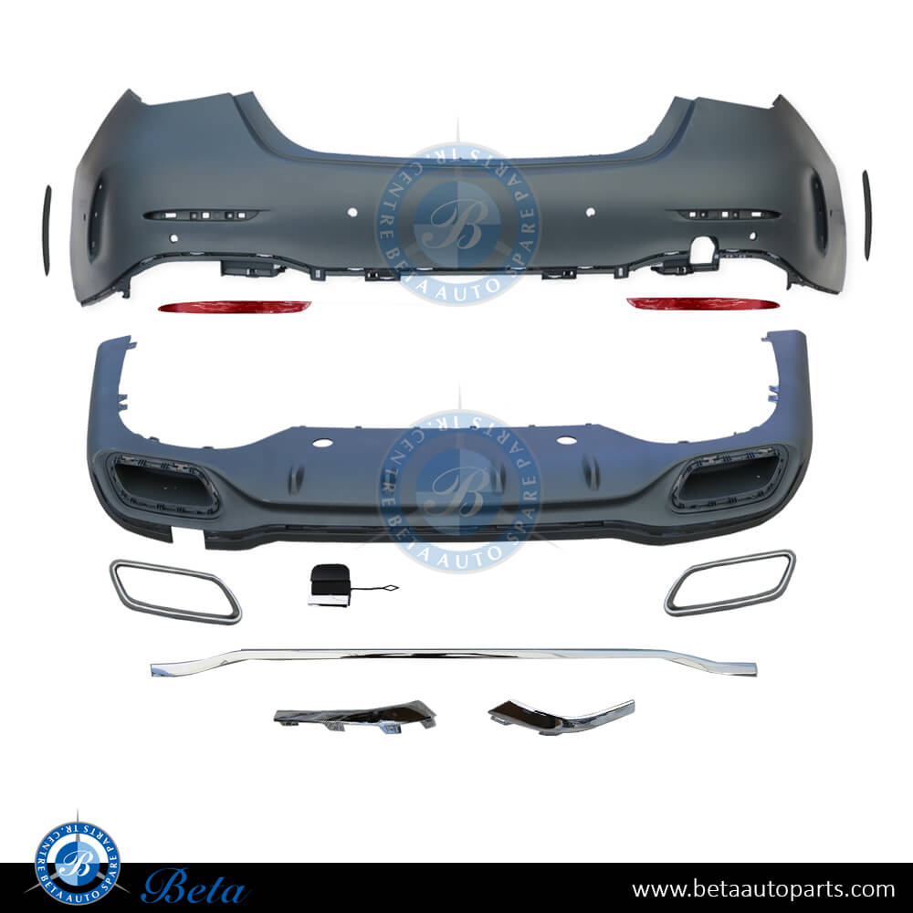 Rear Bumper with Park Assist Normal AMG for Mercedes C-Class W206 2022-Up models, Part Number 2068850803 Rear Bumper with Park Assist Normal AMG for Mercedes C-Class W206 2022-Up models, Part Number 2068850803
